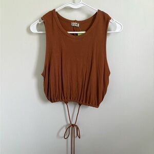Free People Burnt Orange Crop Top